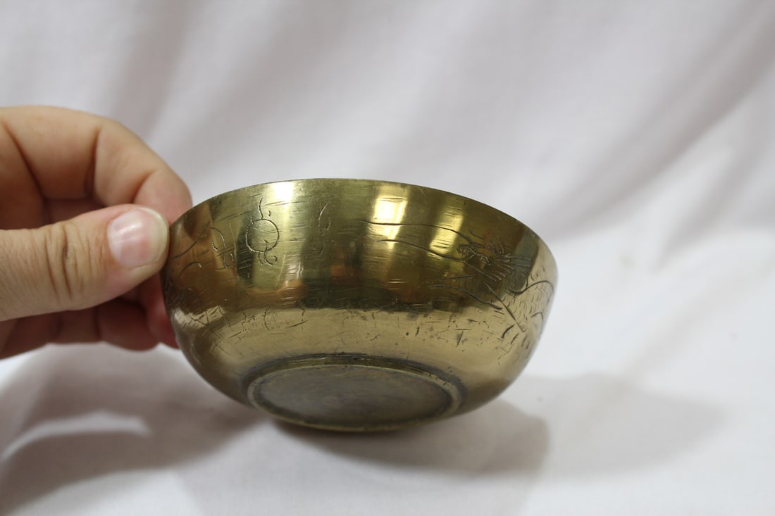 A Brass or Bronze Bowl - 2