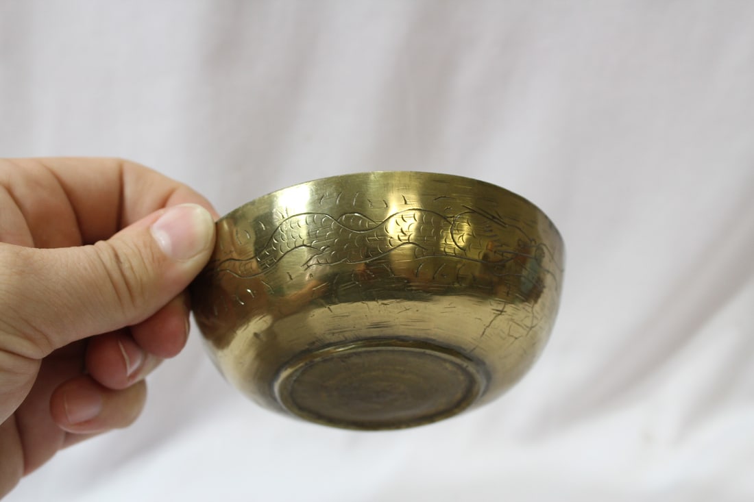A Brass or Bronze Bowl - 6