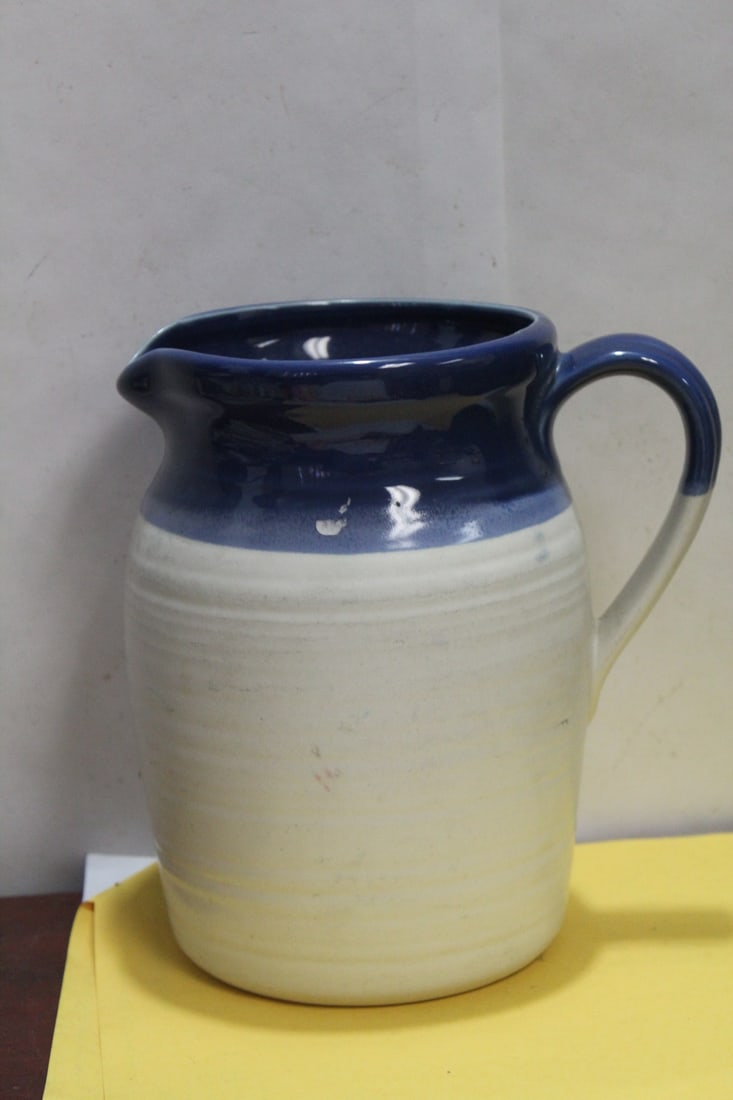 A Vintage Ceramic Pitcher: 7 1/2" tall