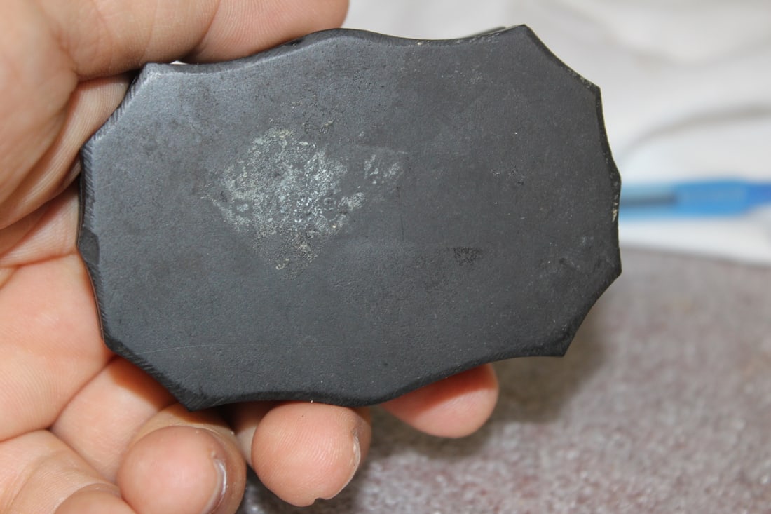 An Italian Micro Mosaic Black Slate Paperweight - 3