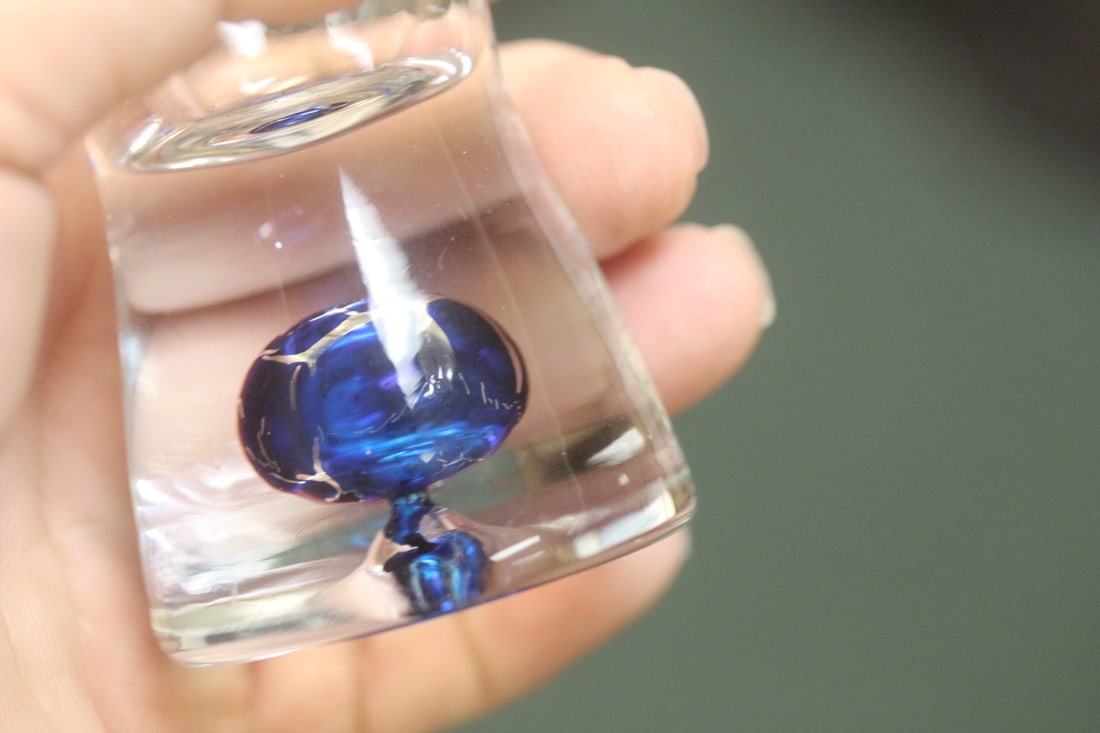 Decorative Art Glass Cup - 5