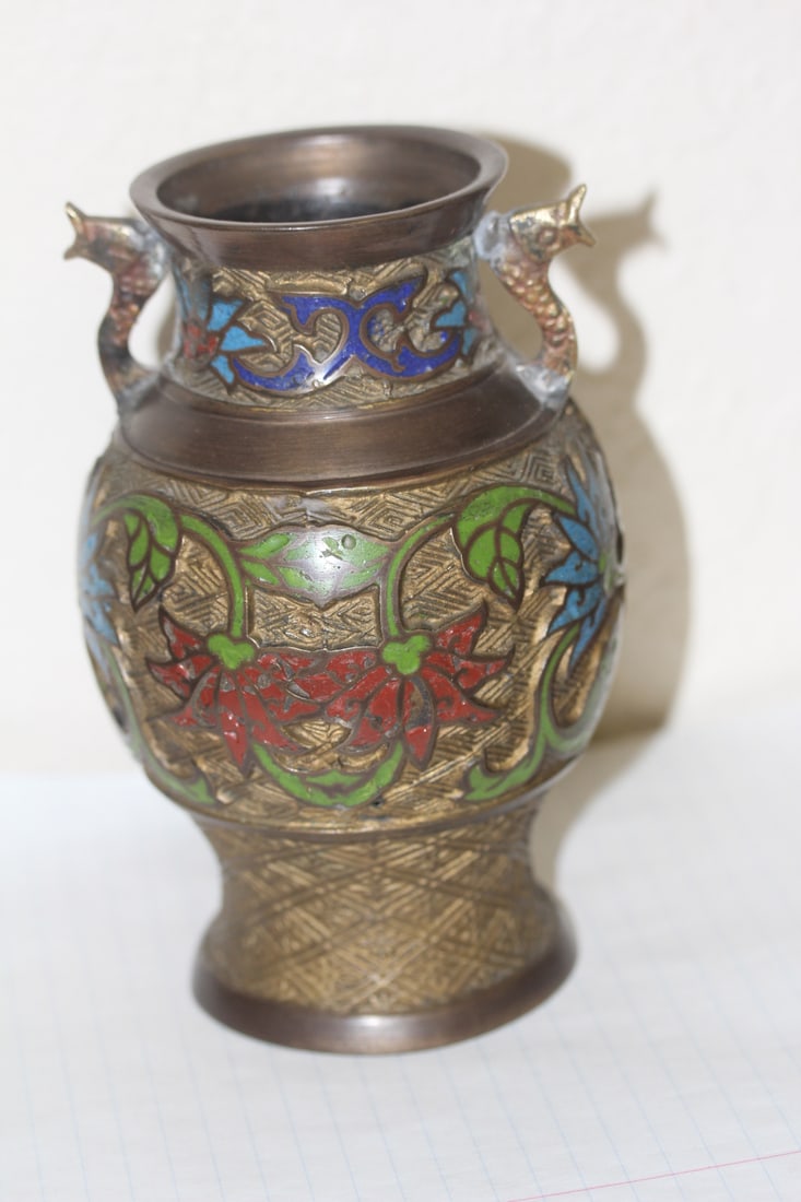 Antique Japanese Cloisonne Vase - 3