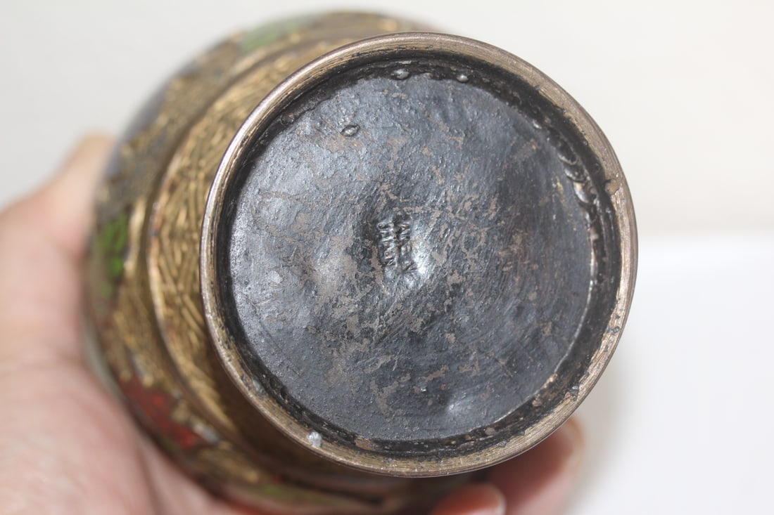 Antique Japanese Cloisonne Vase - 6