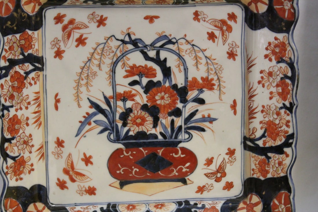 An Antique Japanese Square Tray - 4