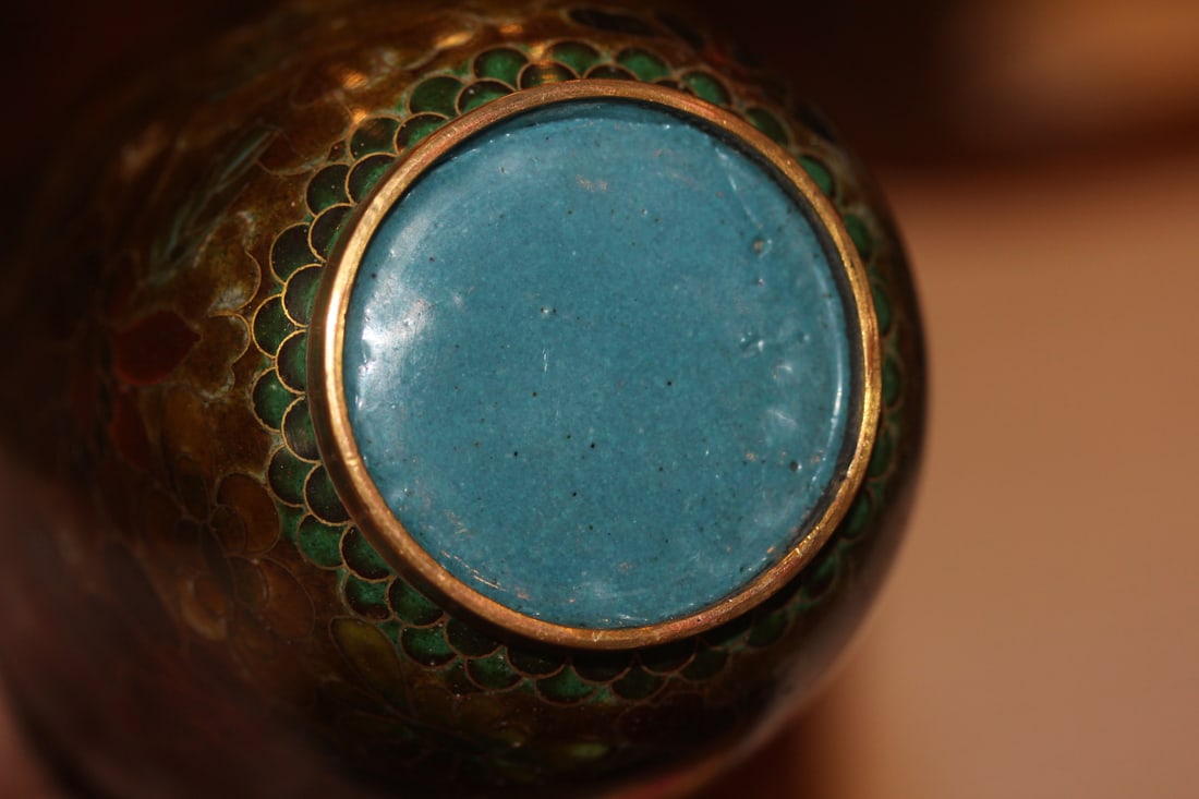 Vintage Chinese Cloisonne Vase - 5