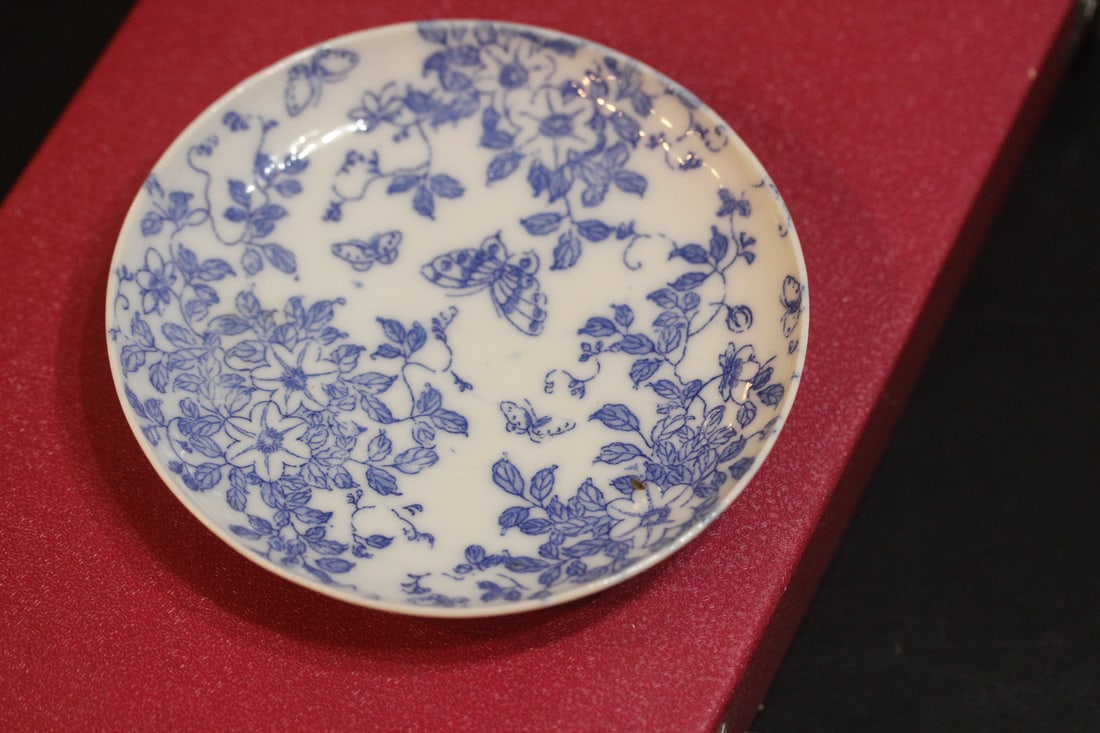 Antique Japanese Blue and White Cup and Saucer - 5