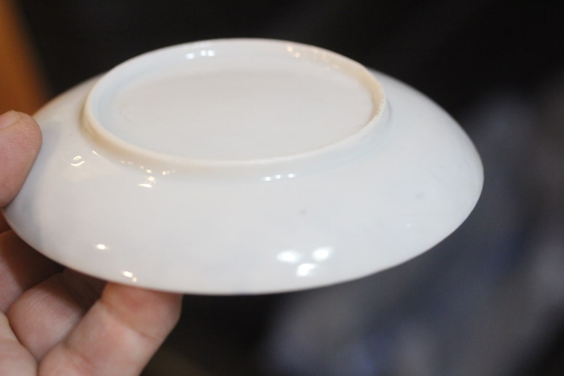 Antique Japanese Blue and White Cup and Saucer - 6