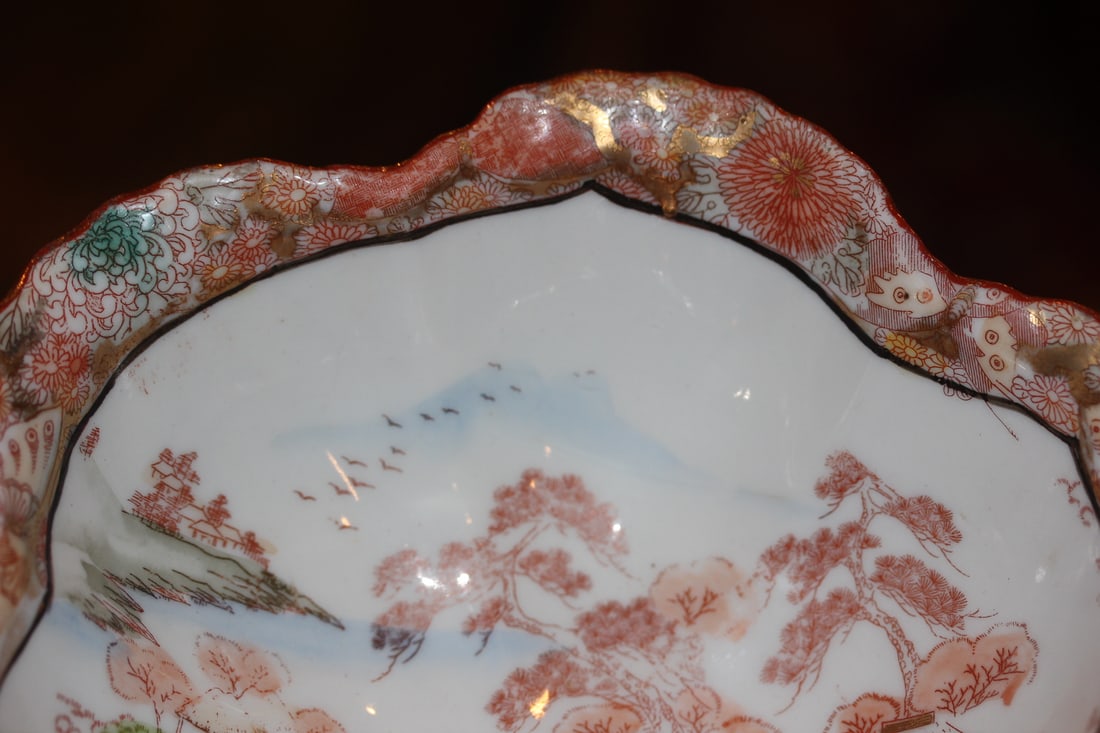 Footed Geisha Girl Japanese Bowl - 3