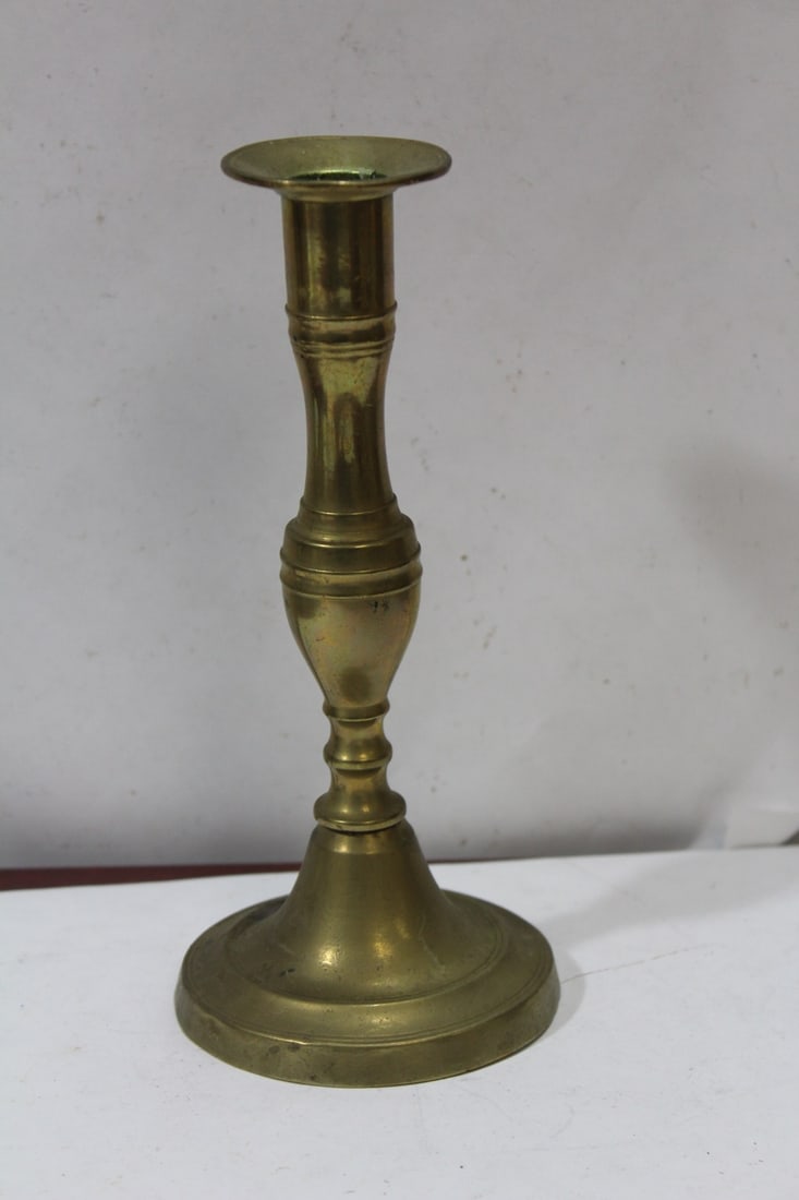 A Single Brass Candleholder - 2
