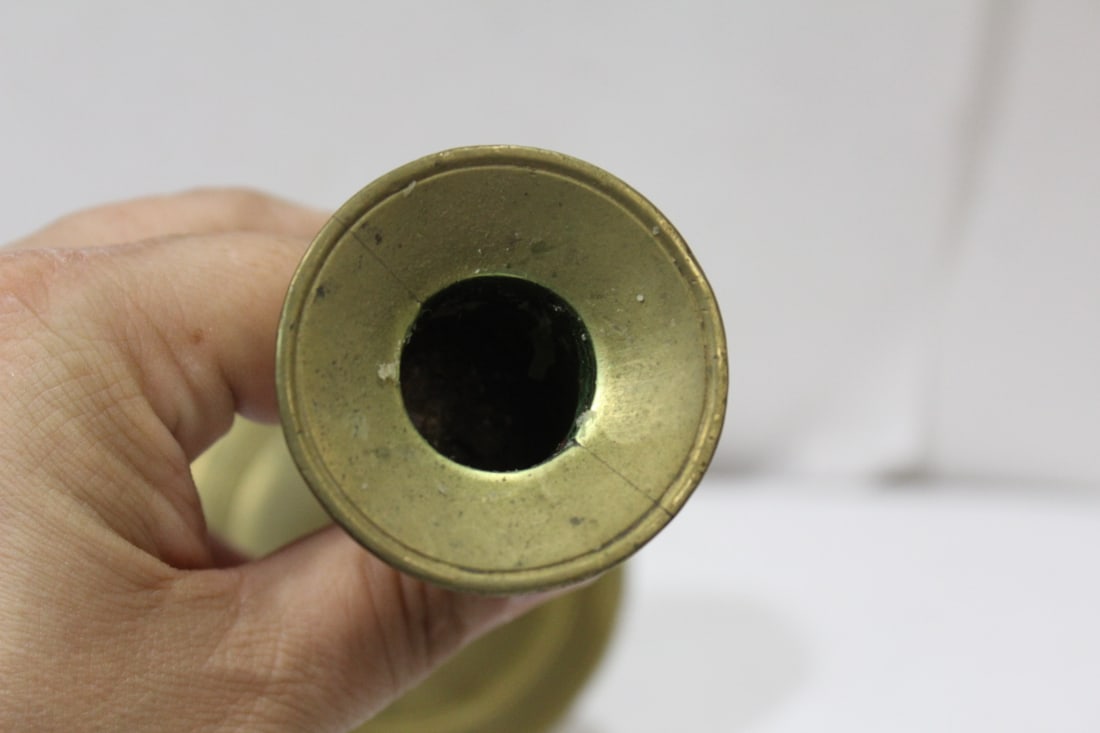A Single Brass Candleholder - 4