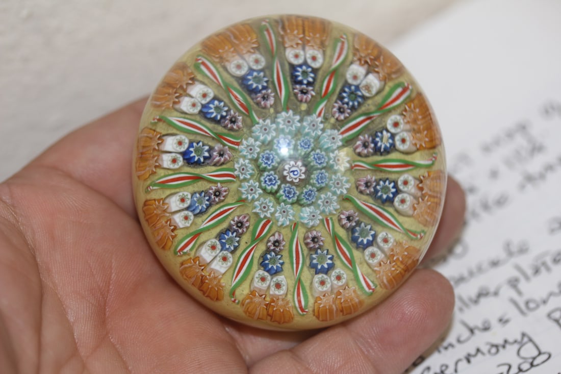 Vintage Perthshire Crieff Scotland Paperweight: milifiori - beautiful - vintage - 2 1/2" in diameter