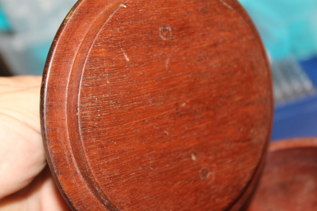 Signed Carved Wood Container - 6