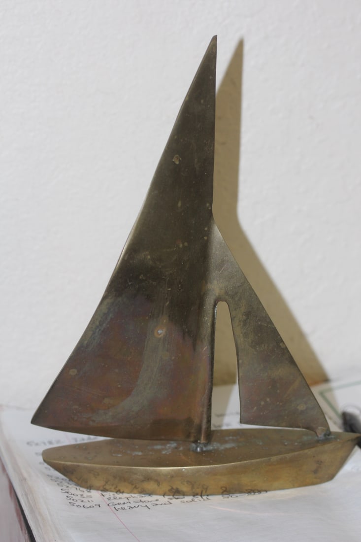 Solid Brass Sailboat - 2