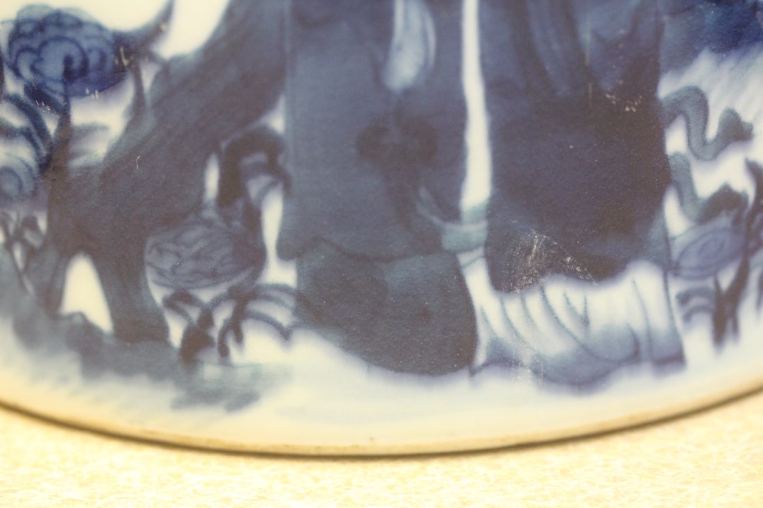 Chinese Blue and White Porcelain Bottle - 3