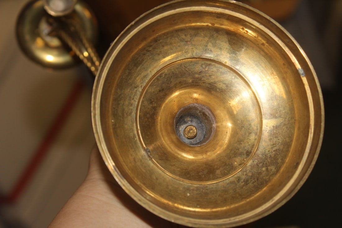 Pair of Brass Candle Holders - 6