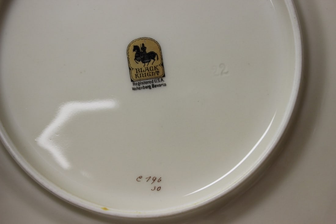 A Set of 5 Black Knight Bavarian Plates - 10