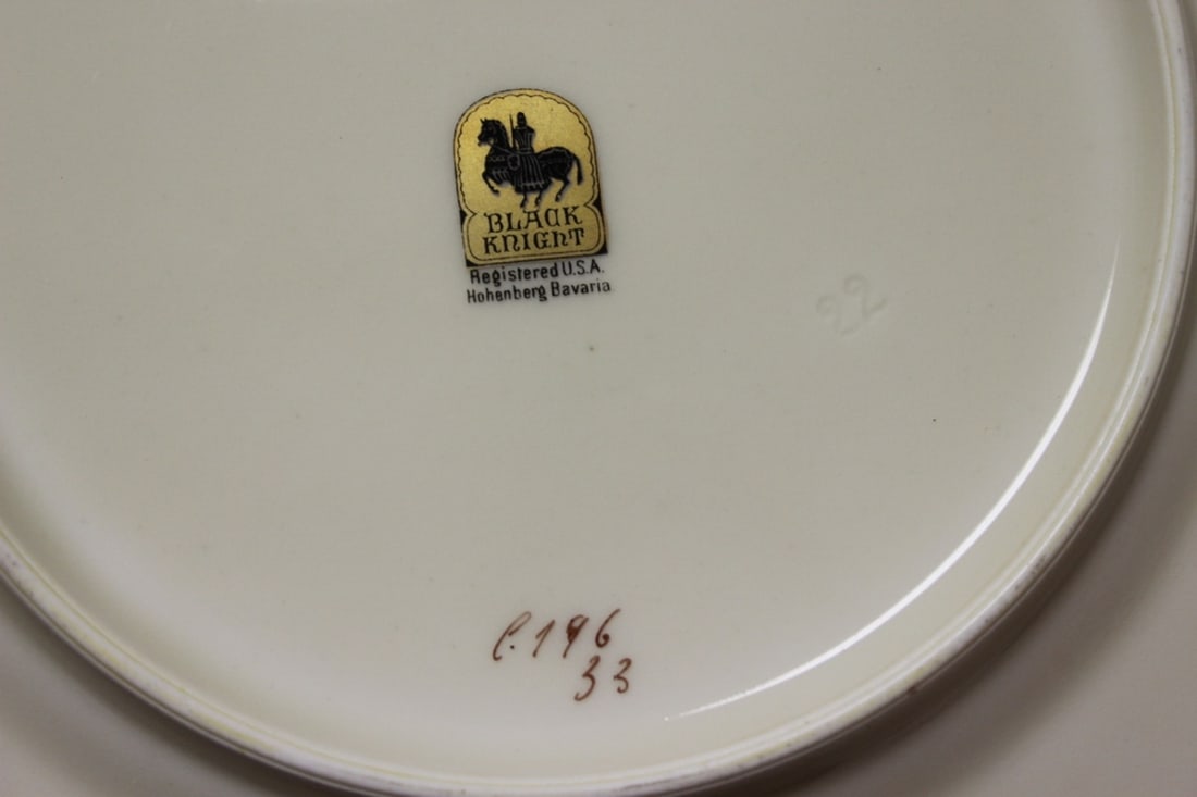 A Set of 5 Black Knight Bavarian Plates - 5