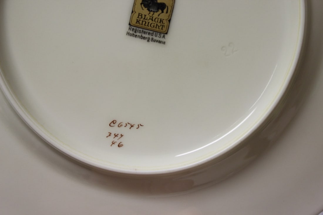 A Set of 5 Black Knight Bavarian Plates - 9