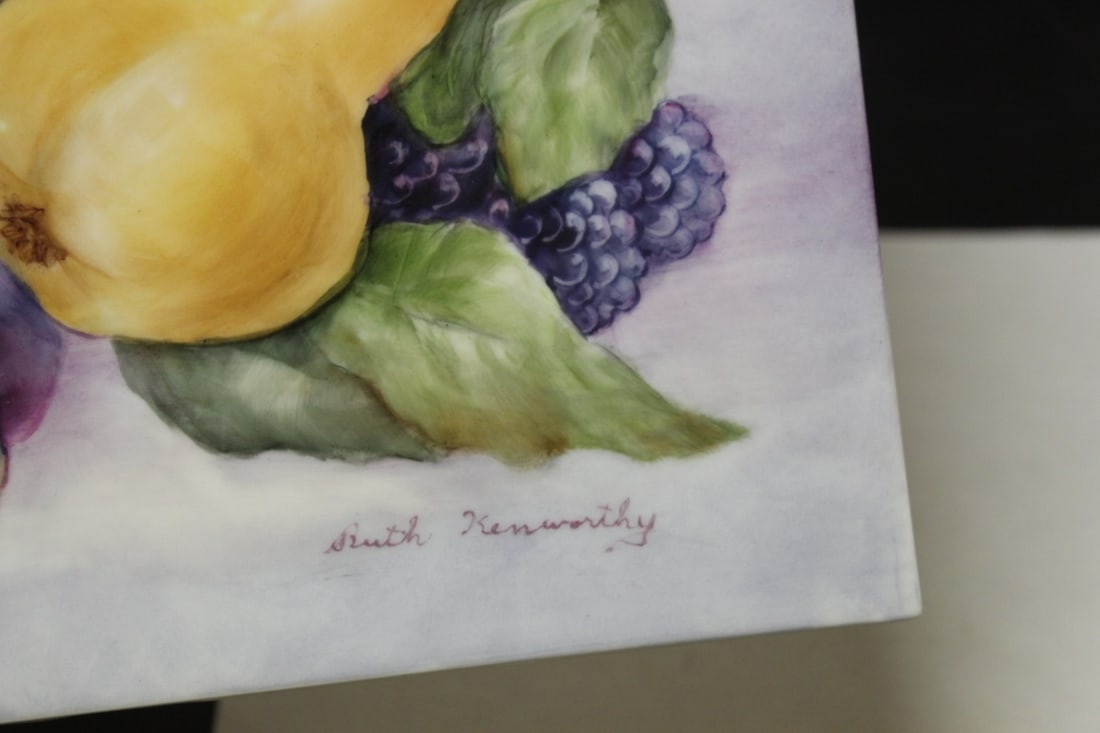 A Signed Ruth Kennedy Porcelain Plaque - 9