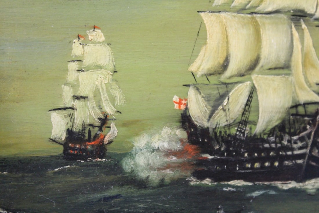 An Oil on Masonite Clippership - 4