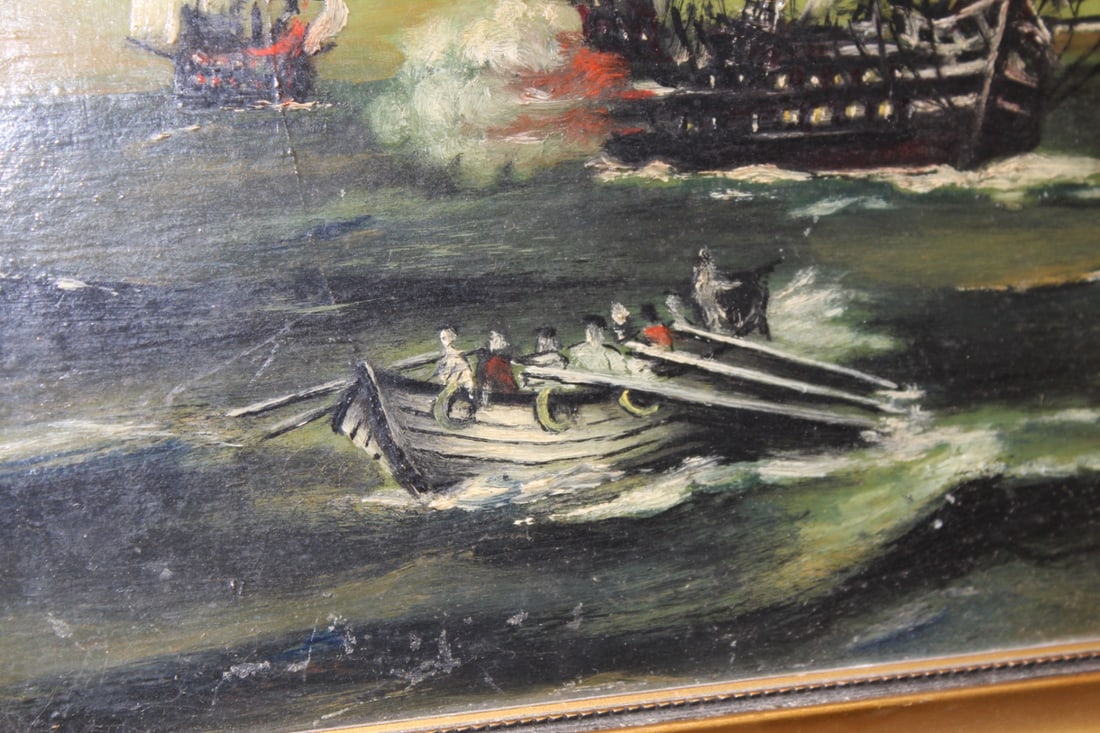 An Oil on Masonite Clippership - 7