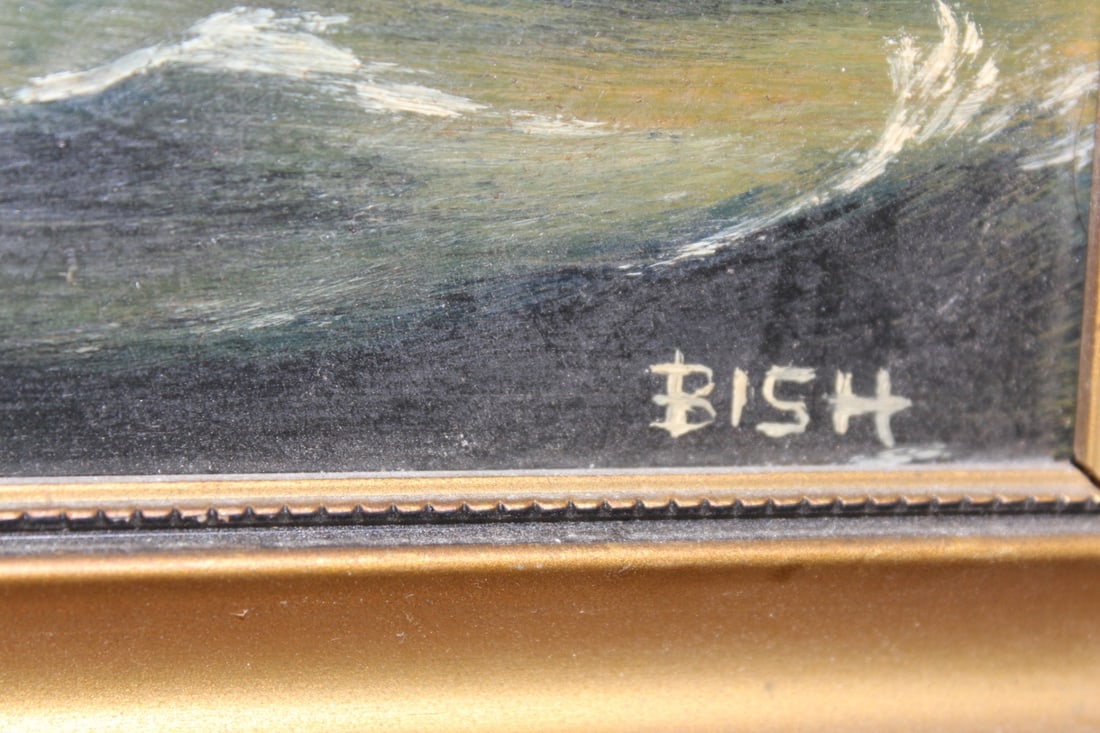 An Oil on Masonite Clippership - 8