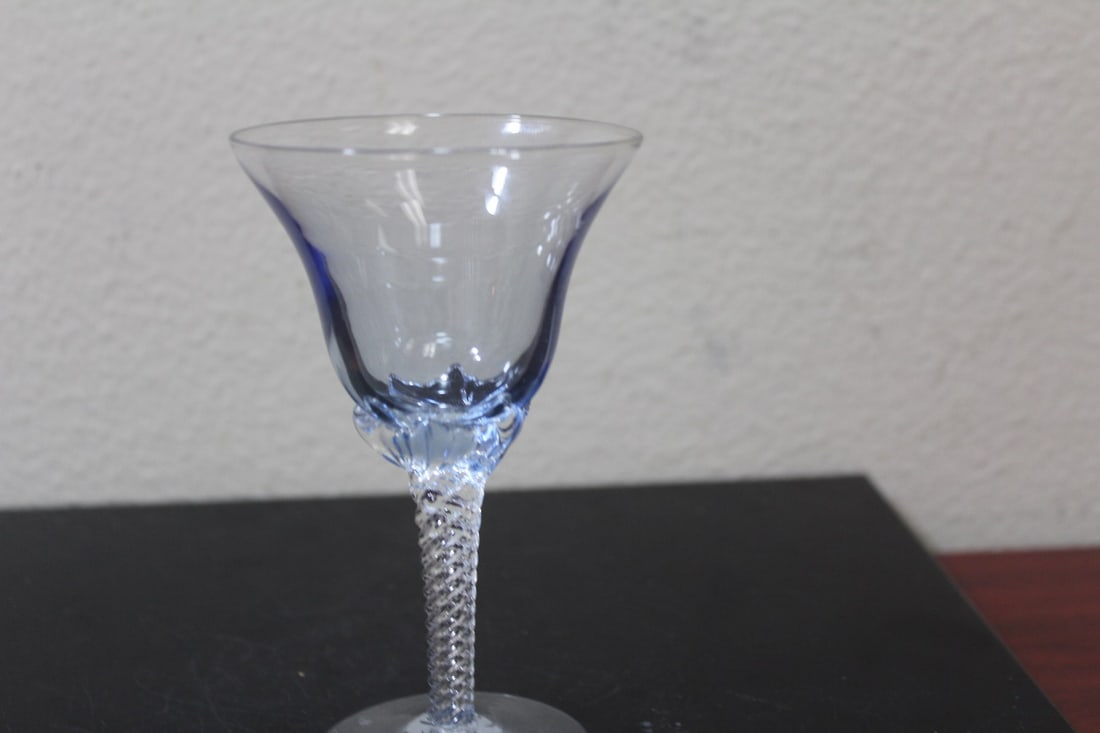 A Blue Artglass Goblet - 2