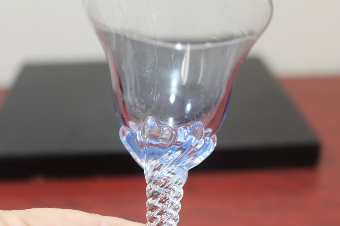 A Blue Artglass Goblet - 4