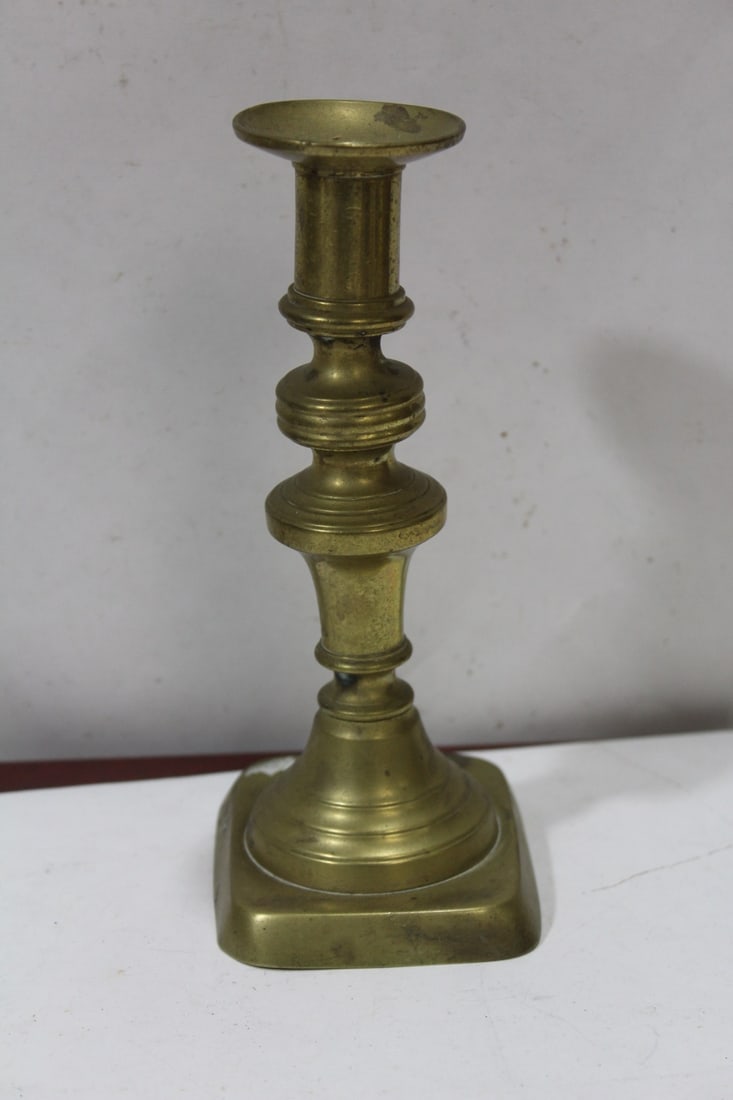 A Single Brass Candleholder - 2
