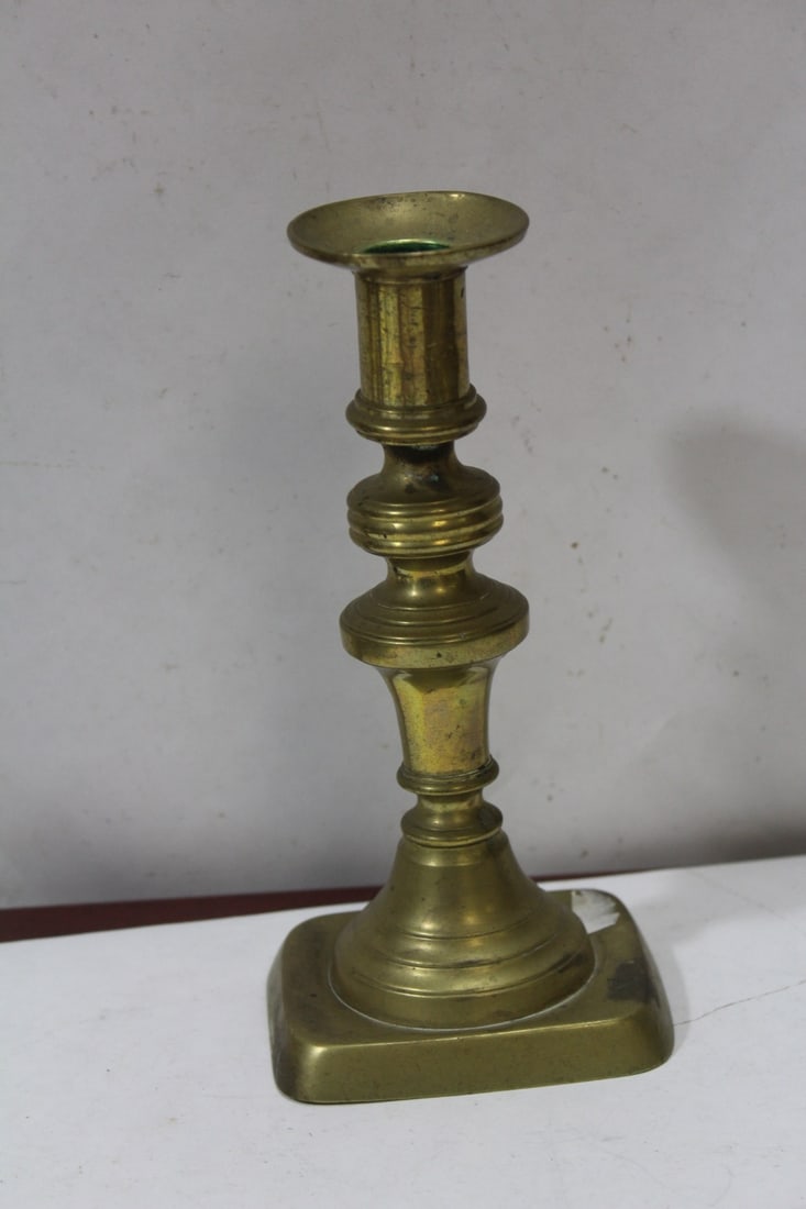 A Single Brass Candleholder - 3