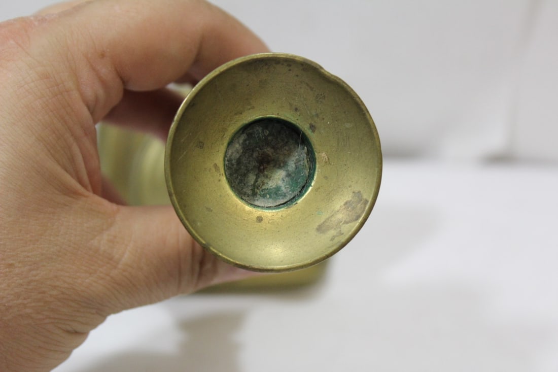 A Single Brass Candleholder - 4