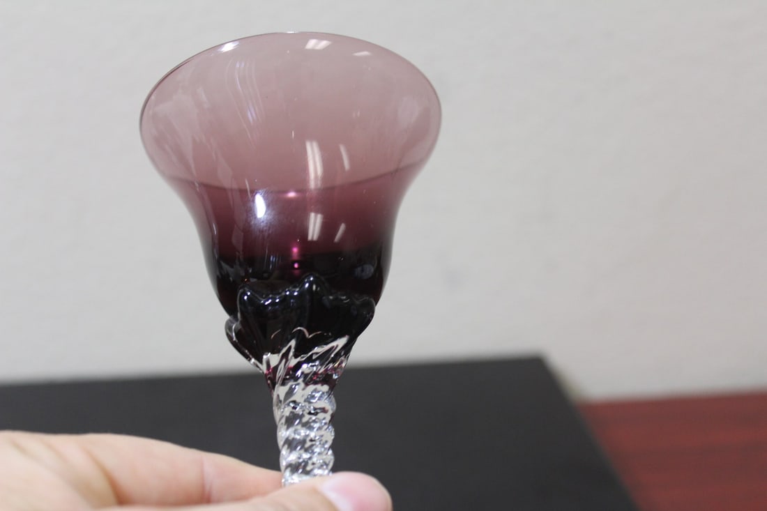 An Amethyst Artglass Goblet - 2