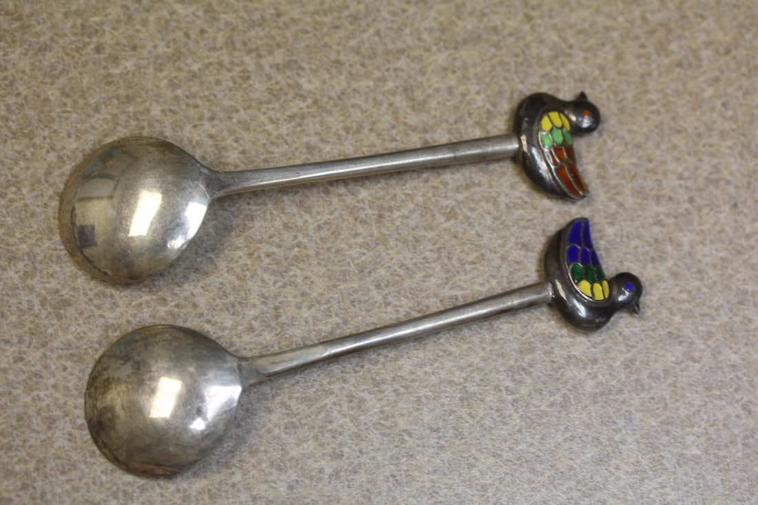 Set of 2 Cloisonne Spoons - 2