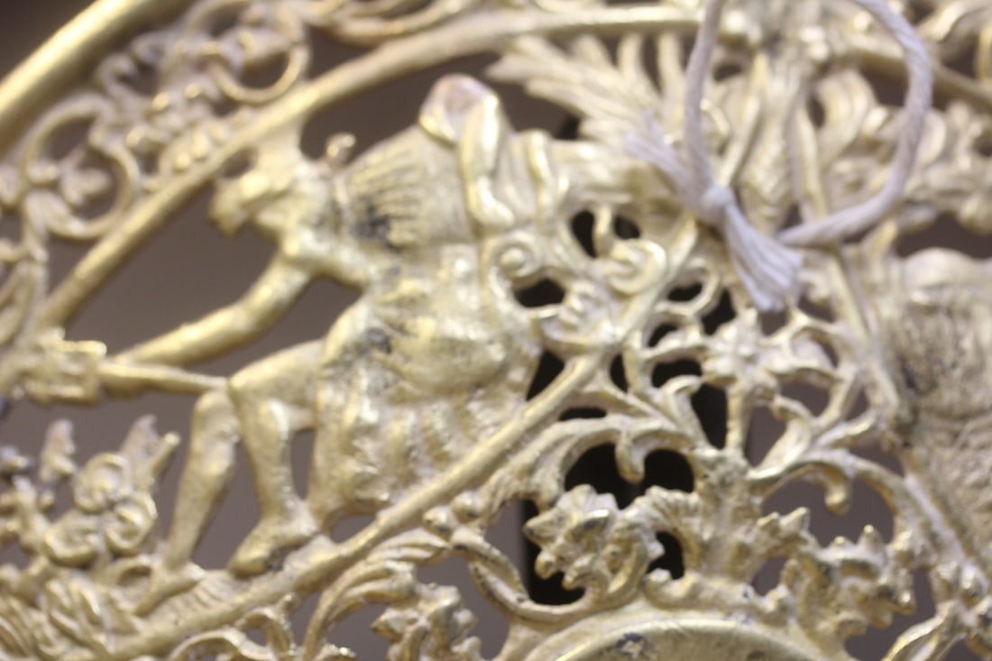 Gilt Gold Bronze Plate - 9