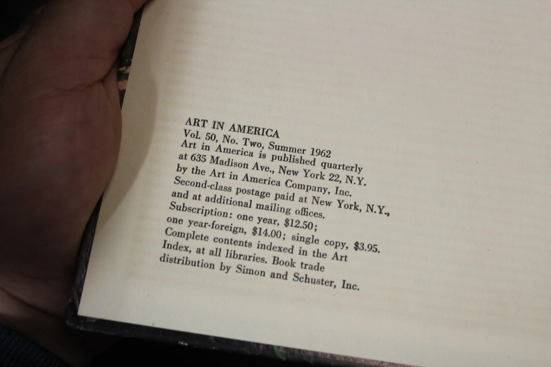 Hardcover Book: Art in America - 2