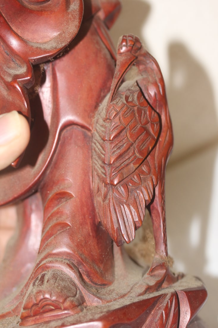 Vintage Chinese Box Wood Figurine - 3