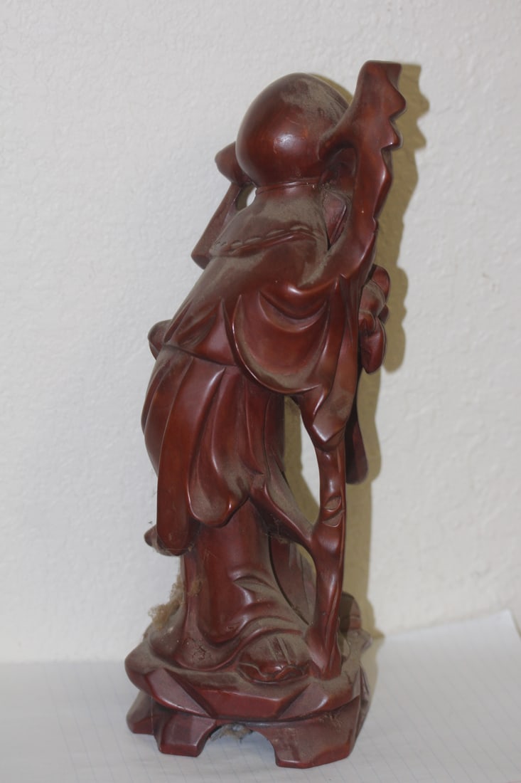 Vintage Chinese Box Wood Figurine - 4