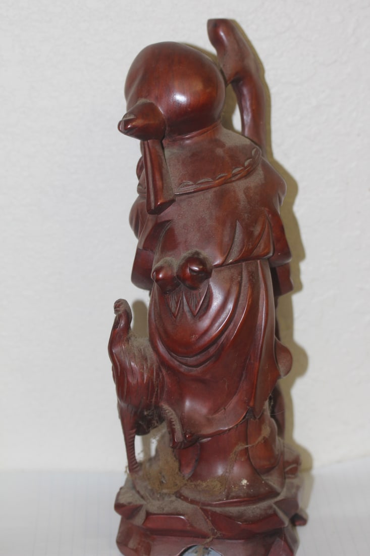 Vintage Chinese Box Wood Figurine - 5