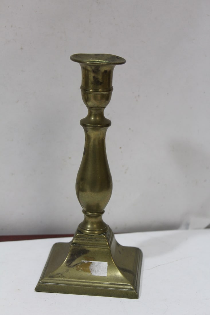A Single Brass Candleholder - 2