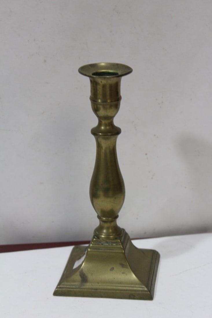 A Single Brass Candleholder - 3