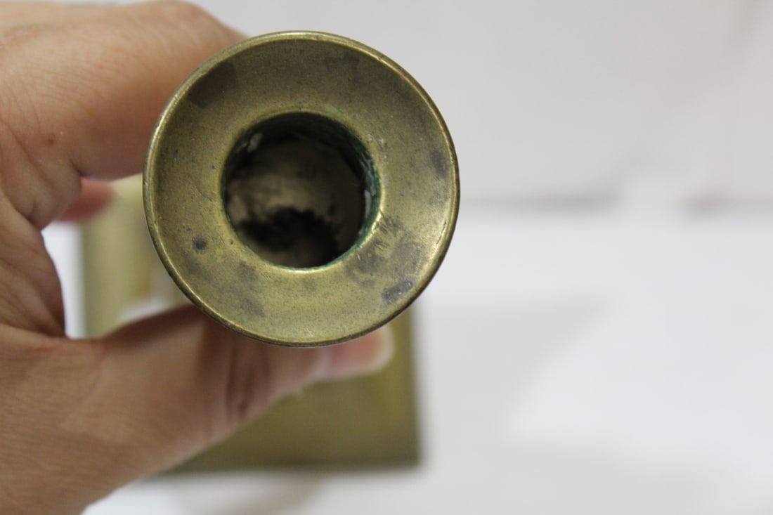A Single Brass Candleholder - 4