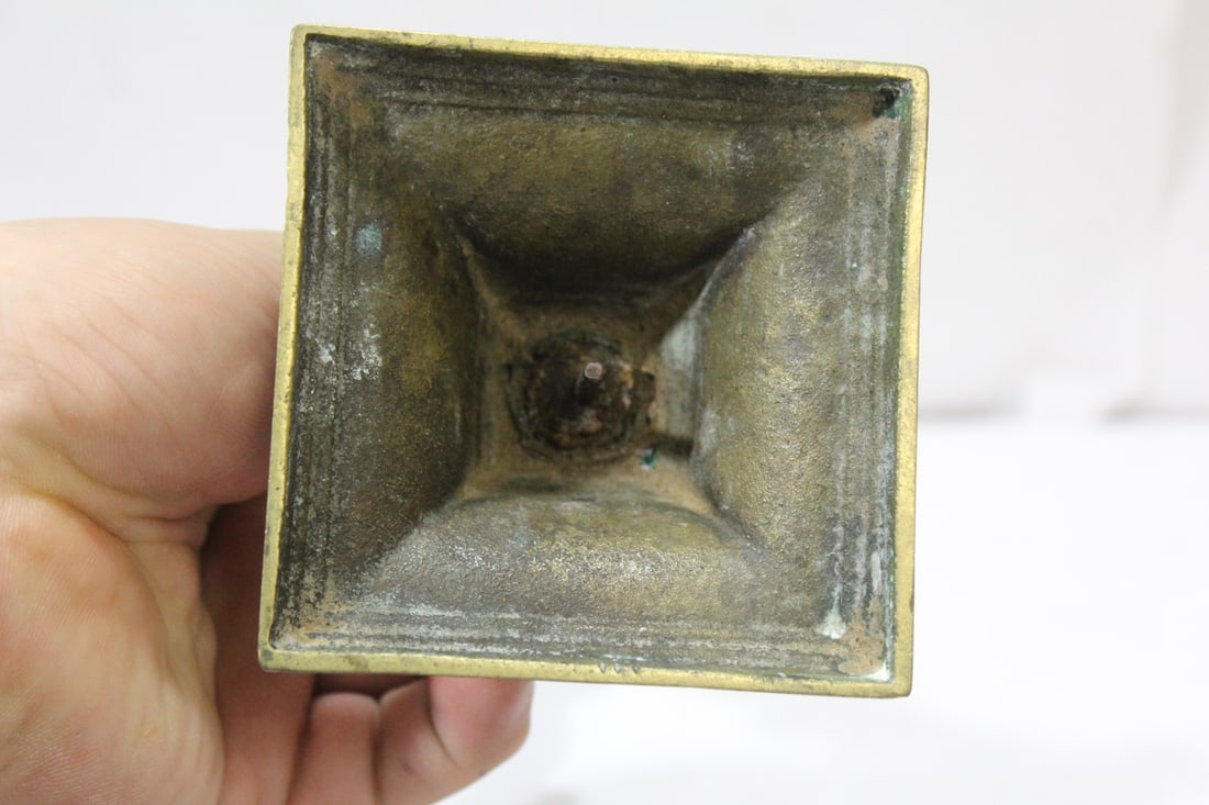 A Single Brass Candleholder - 5