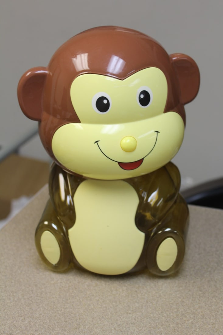 Fruit Jelly Bank: empty - plastic - 10 1/2" tall