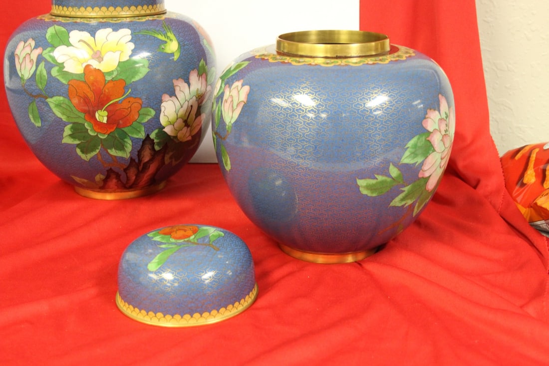 Large Cloisonne Ginger Jar - 2