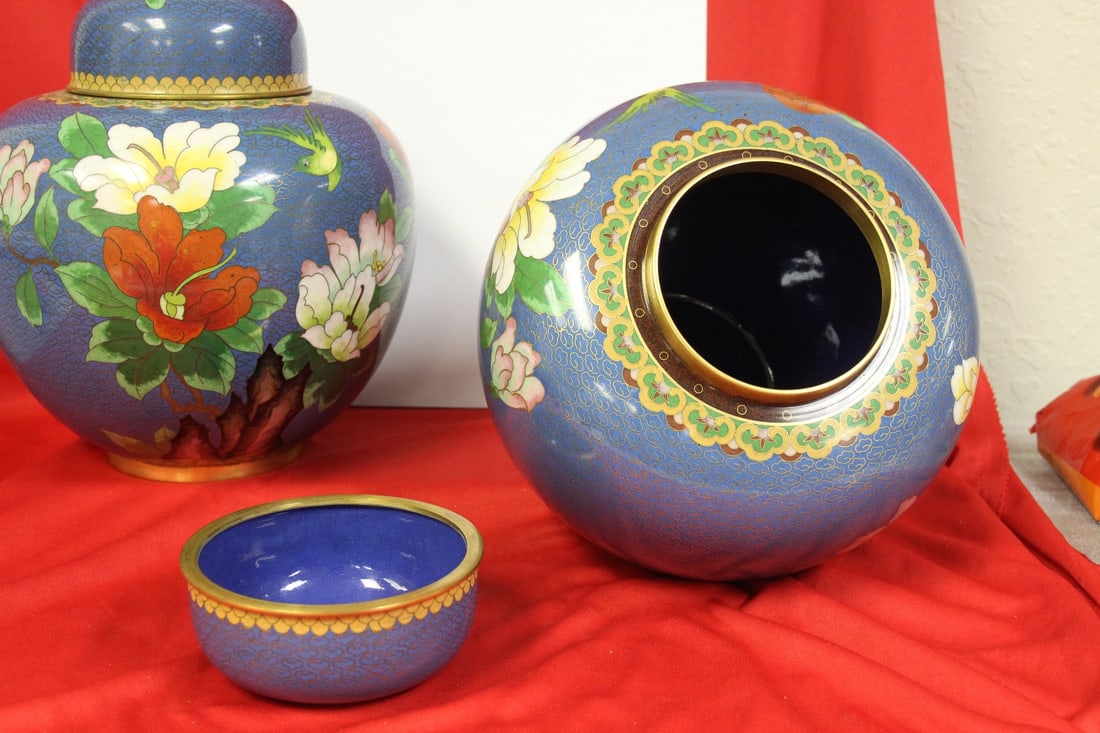 Large Cloisonne Ginger Jar - 3