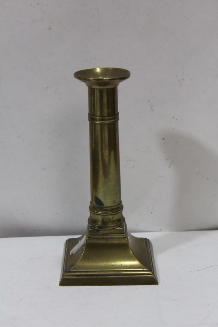 A Single Brass Candleholder - 2