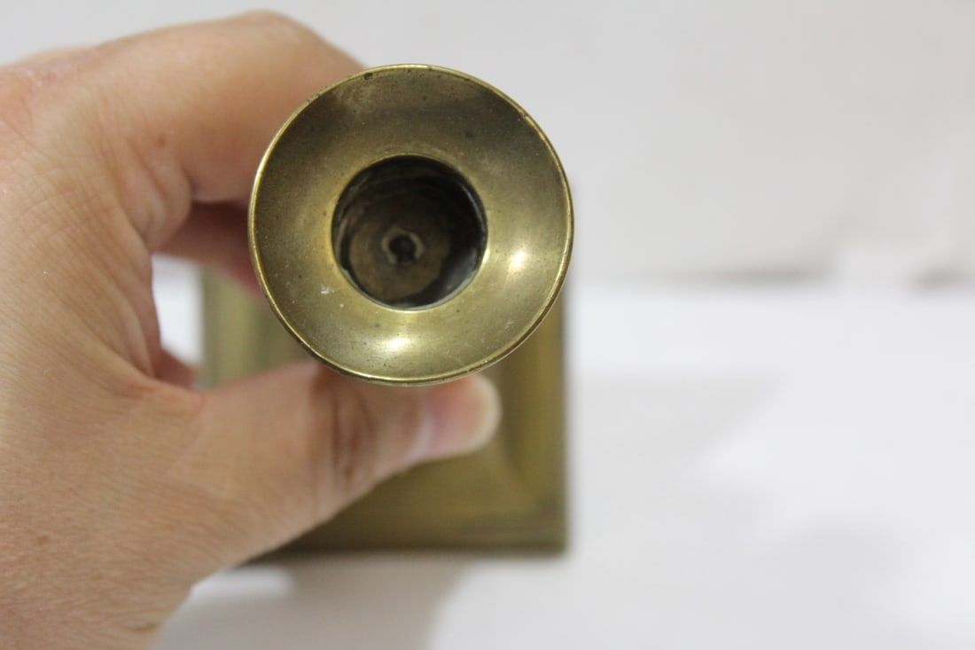 A Single Brass Candleholder - 4