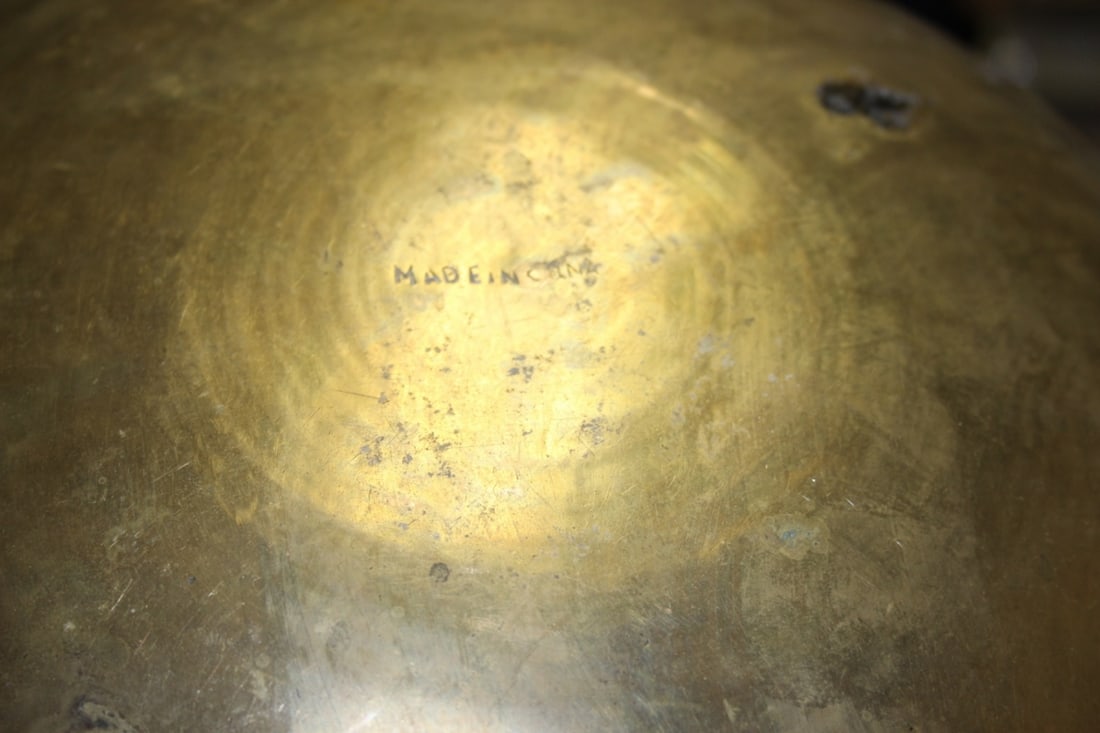 A Chinese Marked China Brass Plate/Bowl/Basin - 10