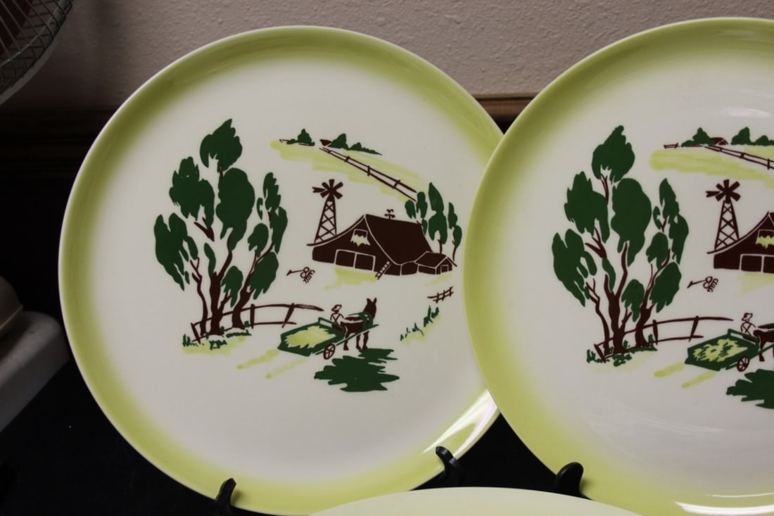 Set or Lot of 8 Brock Dinner Plates - 3