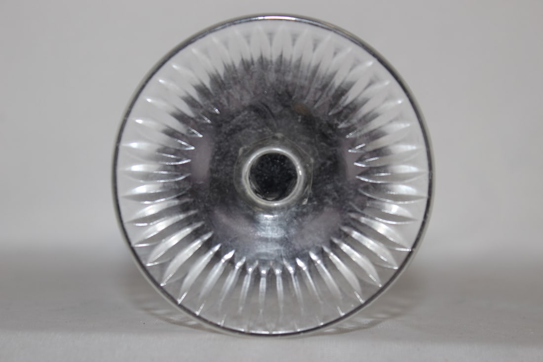 An Amethyst Cut Glass Goblet - 3